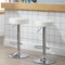 Modern Swivel Round PU Leather Seat Bar Stool with Adjustable Height and Steel Base